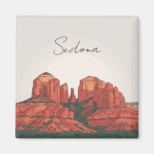 Aimant Sedona Arizona Voyage Vertical (Devant)