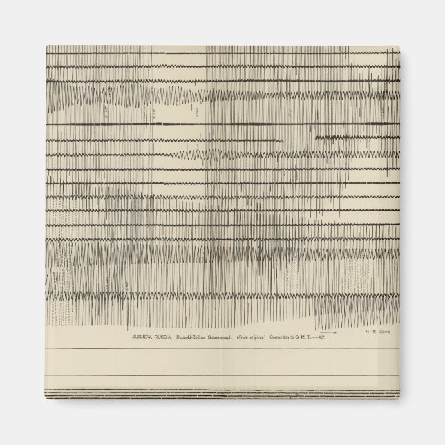 Aimant Seismogrammes californiens 10 (Devant)