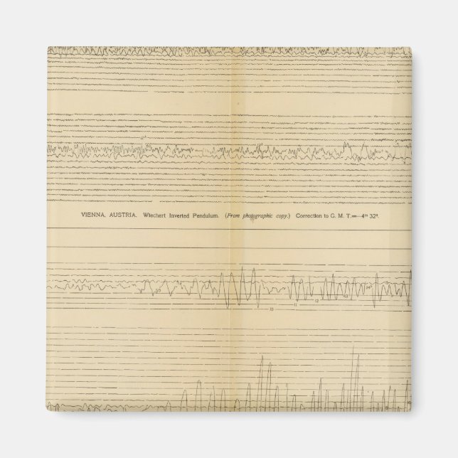 Aimant Seismogrammes de Californie 9 (Devant)
