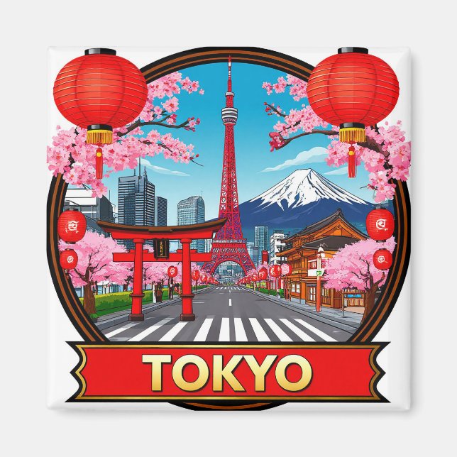 Aimant 🧲 Séjour à Tokyo au Japon 🌆 (Devant)