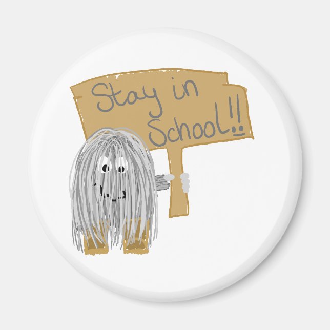 Aimant Séjour gris à l'école (Devant)