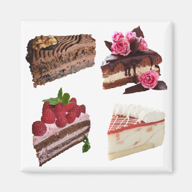 Aimant Sélection de desserts pour amateurs de gâteaux mig (Devant)