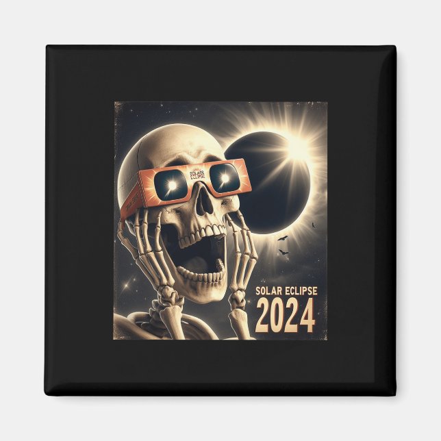 Aimant Selfie Skeleton Kids Mens Solaire Eclipse 2 (Devant)