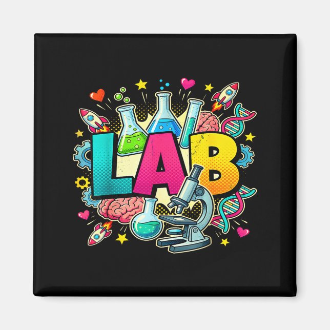 Aimant Semaine de laboratoire 2026 technicien scientifiqu (Devant)