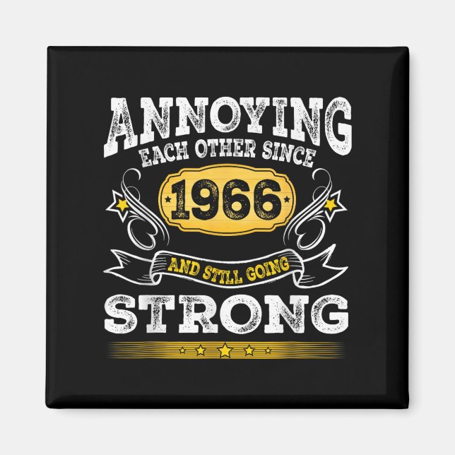 Aimant S'embêter Depuis 1966 Anniversaire Mariage (Devant)