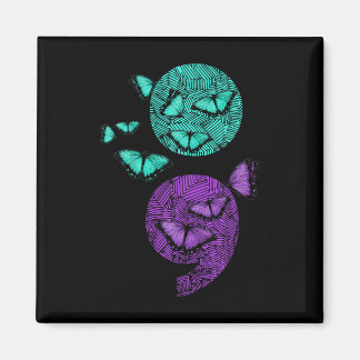 Aimant Semicolon de sensibilisation au suicide en santé m