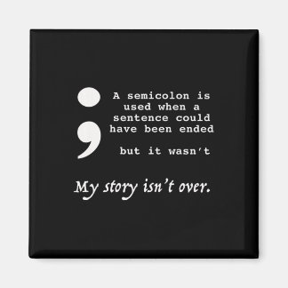 Aimant Semicolon Sensibilisation à la prévention du suici