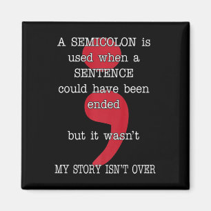 Aimant Semicolon Sensibilisation à la prévention du suici