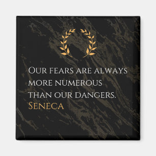 Aimant Seneca's Insight : Les peurs comparées aux dangers