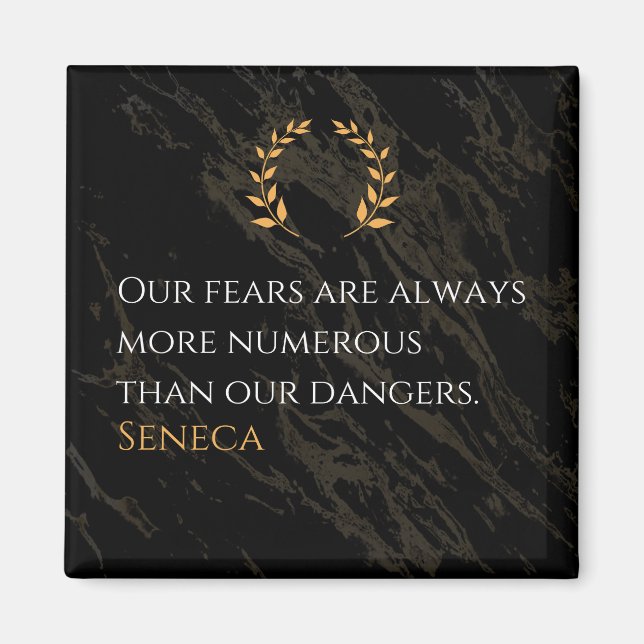 Aimant Seneca's Insight : Les peurs comparées aux dangers (Devant)