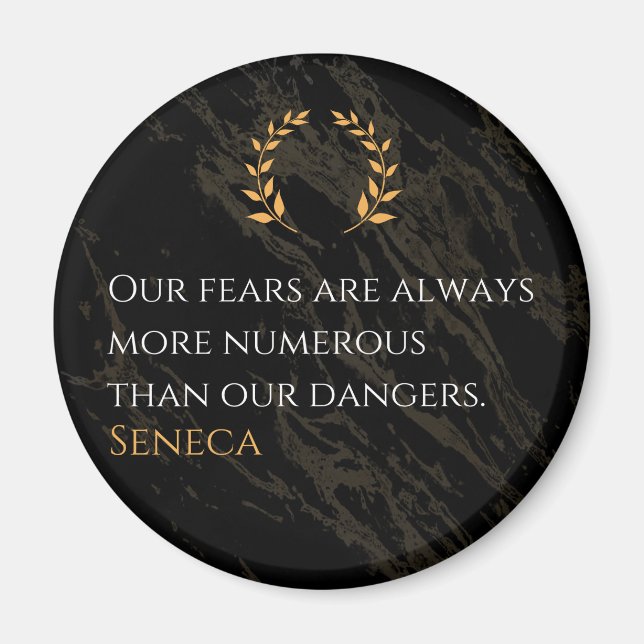 Aimant Seneca's Insight : Les peurs comparées aux dangers (Devant)