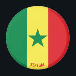 Aimant Sénégal Drapeau charmant patriotique<br><div class="desc">Sénégal Drapeau de charme du magnet patriotique avec le drapeau du Sénégal étalé sur tout l'aimant. Le nom du pays est subtilement intégré dans la conception du fond. Le texte est entièrement personnalisable à l'aide de la fonction "Customiser !". Ce magnifique Sénégal Magnet est le cadeau élégant pour toutes les...</div>