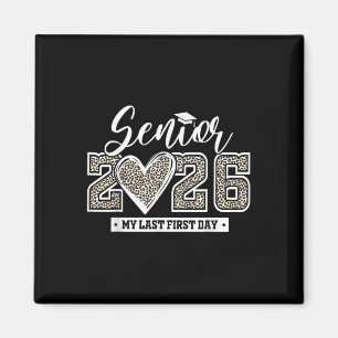 Aimant Senior 2026 Mon Dernier premier jour Leopard Gradu