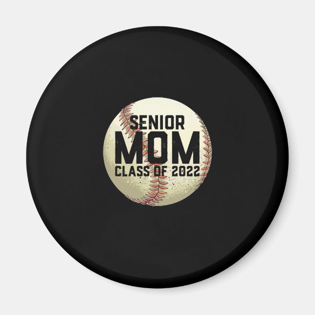 Aimant Senior Mom Class of 2022 Baseball Mom (Devant)