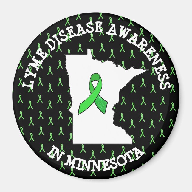 Aimant Sensibilisation à la maladie de Lyme au Minnesota  (Devant)