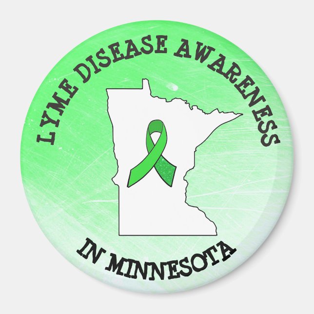 Aimant Sensibilisation à la maladie de Lyme au Minnesota  (Devant)