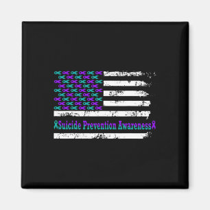 Aimant Sensibilisation à la prévention du suicide Drapeau