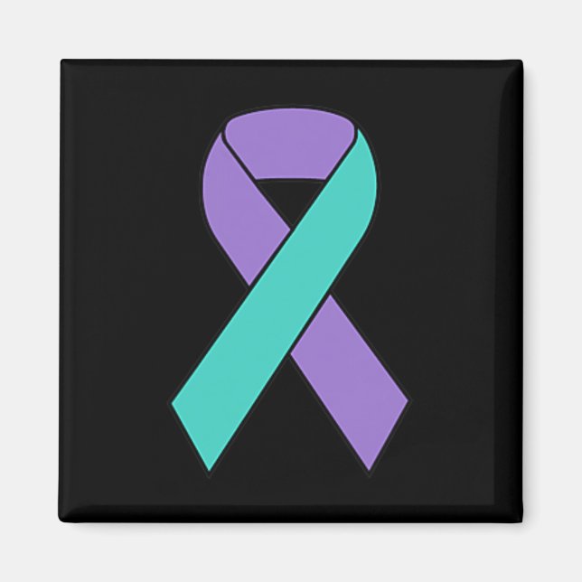 Aimant Sensibilisation à la prévention du suicide Ruban T (Devant)