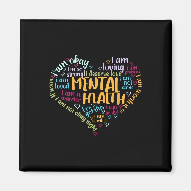 Aimant Sensibilisation à la santé mentale Dons Dépression (Devant)