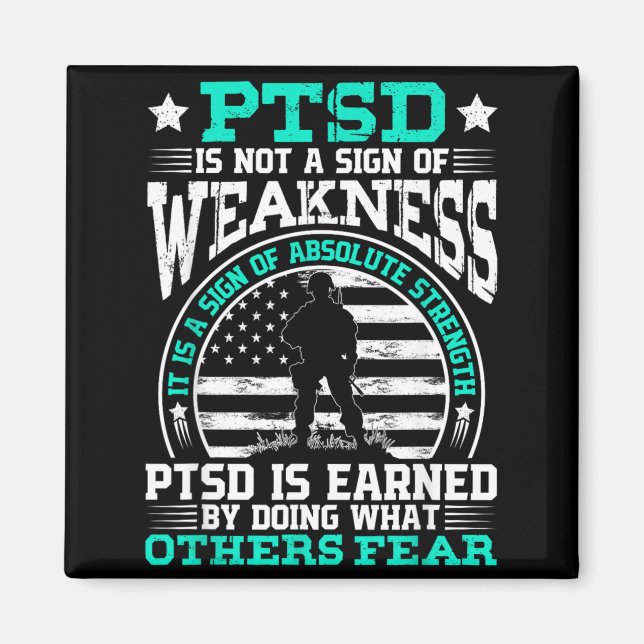 Aimant Sensibilisation à la santé mentale PTSD Trauma che (Devant)