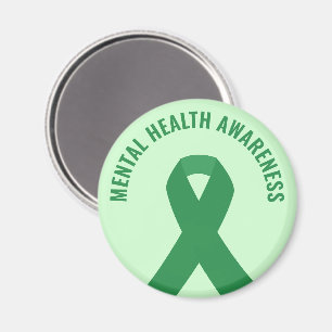 Aimant Sensibilisation à la santé mentale Ribbon vert