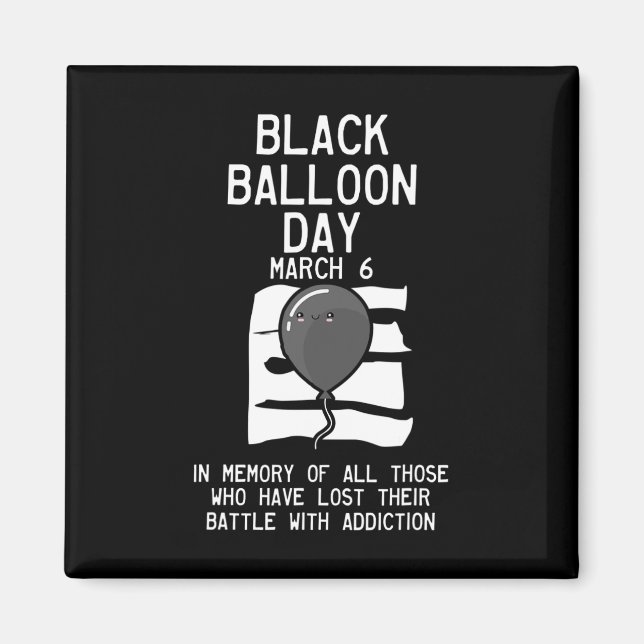 Aimant Sensibilisation à la surdose du jour du ballon (Devant)