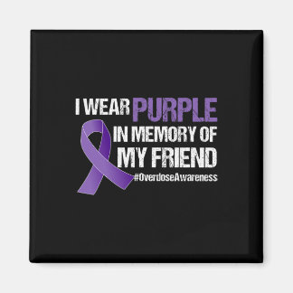 Aimant Sensibilisation à la surdose Je porte le violet po