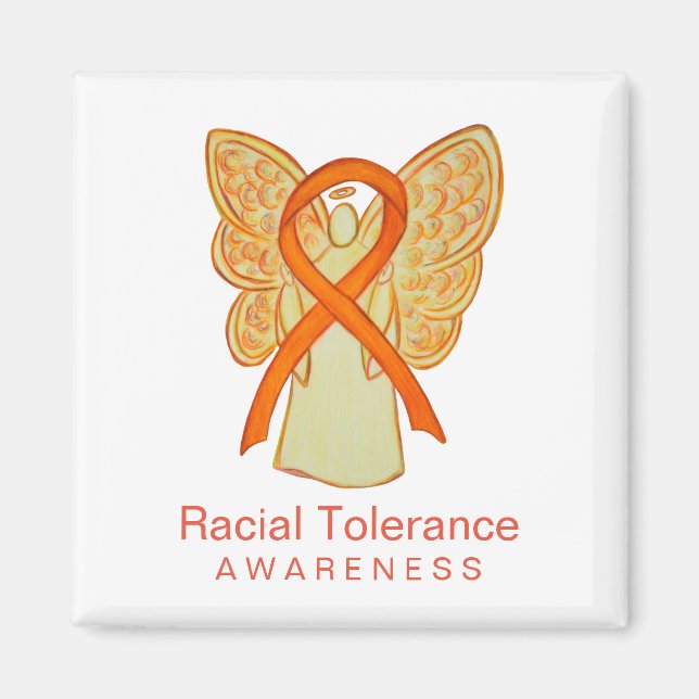 Aimant Sensibilisation à la tolérance raciale Ruban Angel (Devant)