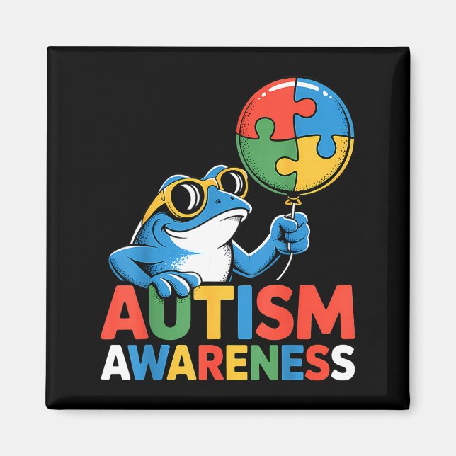 Aimant Sensibilisation à l'autisme autiste  (Devant)