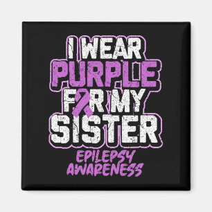 Aimant Sensibilisation à l'épilepsie Je porte le violet p