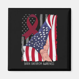 Aimant Sensibilisation à l'neurysme cérébral Drapeau amér