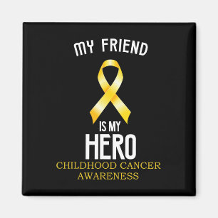 Aimant Sensibilisation au cancer de l'enfance Mon ami est