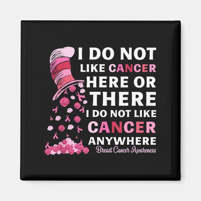 Aimant Sensibilisation au cancer du sein Je n'aime pas le (Devant)