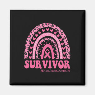 Aimant Sensibilisation au cancer du sein Pink Rainbow Can