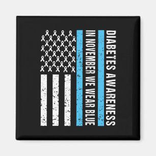 Aimant Sensibilisation au diabète T1D En Novembre Nous Po