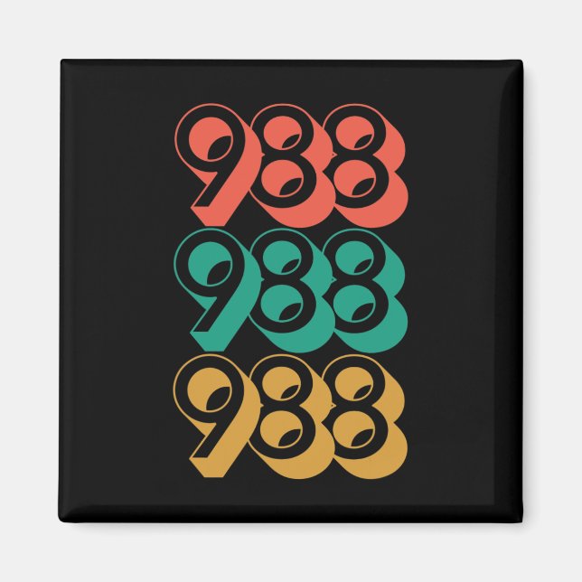 Aimant Sensibilisation au suicide - 988 - Prévention du s (Devant)