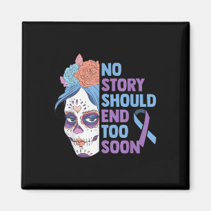 Aimant Sensibilisation au suicide du tournesol crâne Psyc