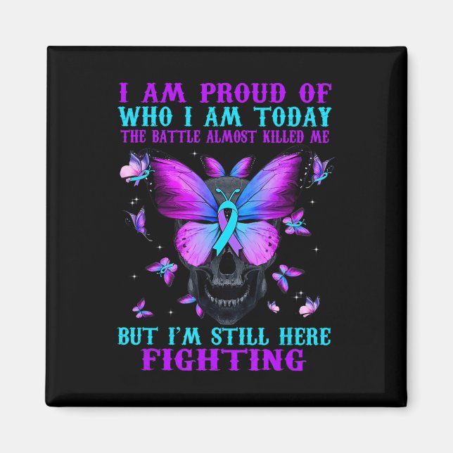 Aimant Sensibilisation Au Suicide Je Suis Fière De Qui Je (Devant)