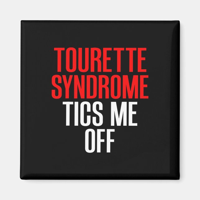 Aimant Sensibilisation au syndrome de Tourette Les tics d (Devant)