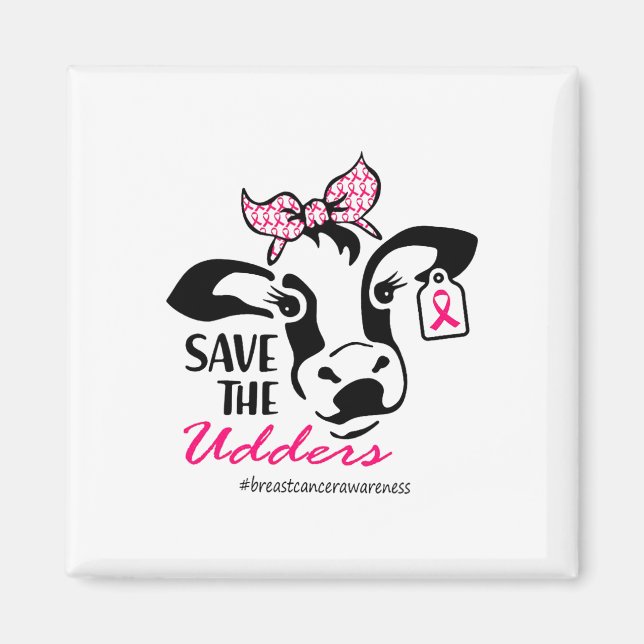 Aimant Sensibilisation aux cancers du sein Heifer Vache L (Devant)