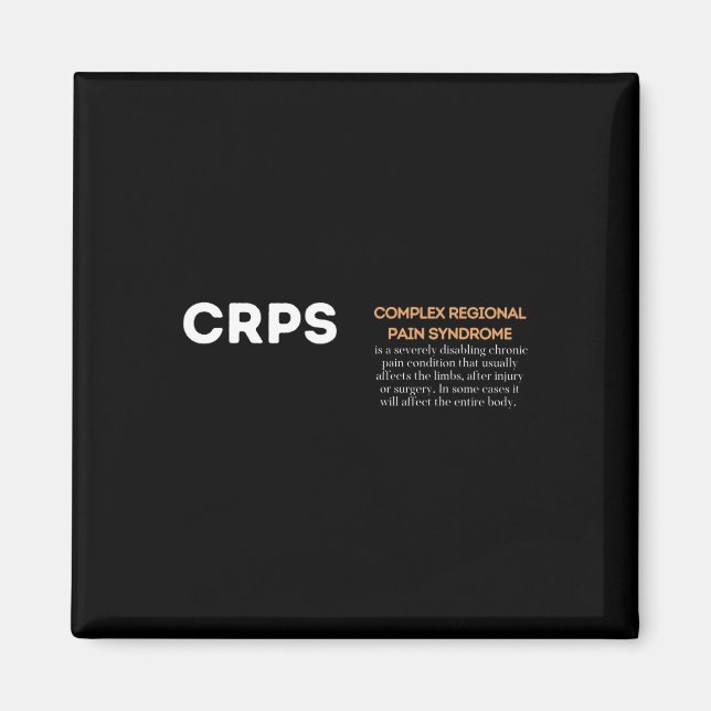Aimant Sensibilisation aux Crps - syndrome de douleur rég (Devant)