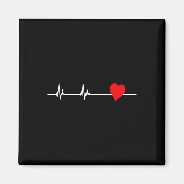 Aimant Sensibilisation aux maladies cardiaques de la sant (Devant)