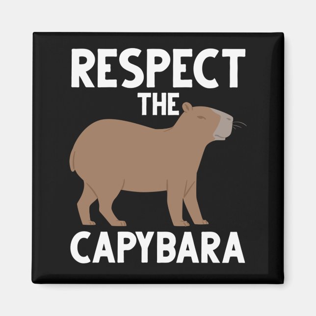 Aimant Sensibilisation des animaux de la petite Capybara (Devant)
