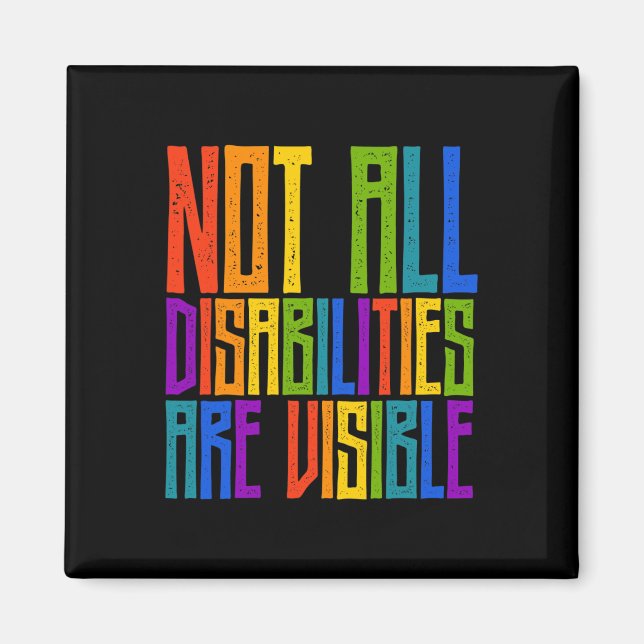 Aimant Sensibilisation Des Handicapés Toutes Les Personne (Devant)