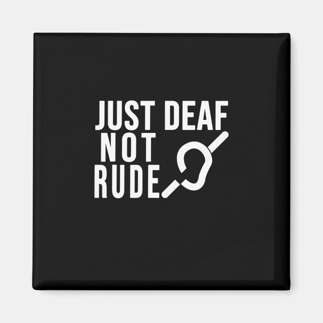 Aimant Sensibilisation Juste Sourde Pas Rude Yellow Ribbo (Devant)
