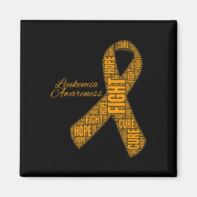 Aimant Sensibilisation Orange Ribbon Combattre Hope Cure (Devant)