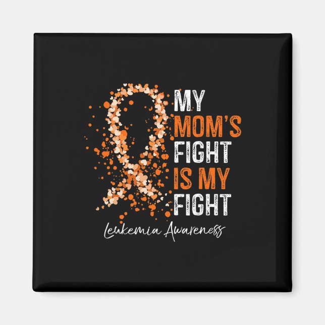 Aimant Sensibilisation Orange Ruban Mon combat de maman e (Devant)