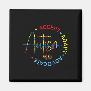 Aimant Sensibilisation sur l'autisme Accepter Adapt Advoc
