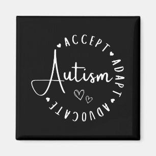 Aimant Sensibilisation sur l'autisme Accepter Adapt Advoc
