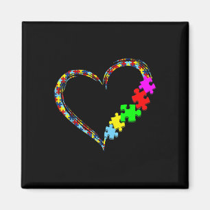 Aimant Sensibilisation sur l'autisme Amour Coeur Puzzle P